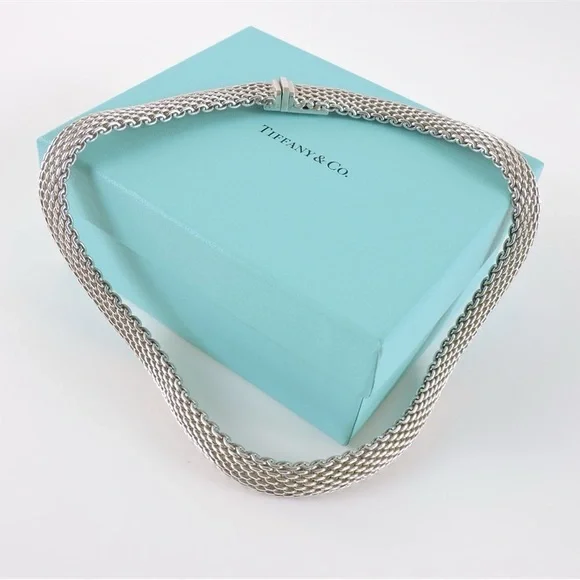 Tiffany & Co. Silver Mesh Necklace - Picture 3 of 4